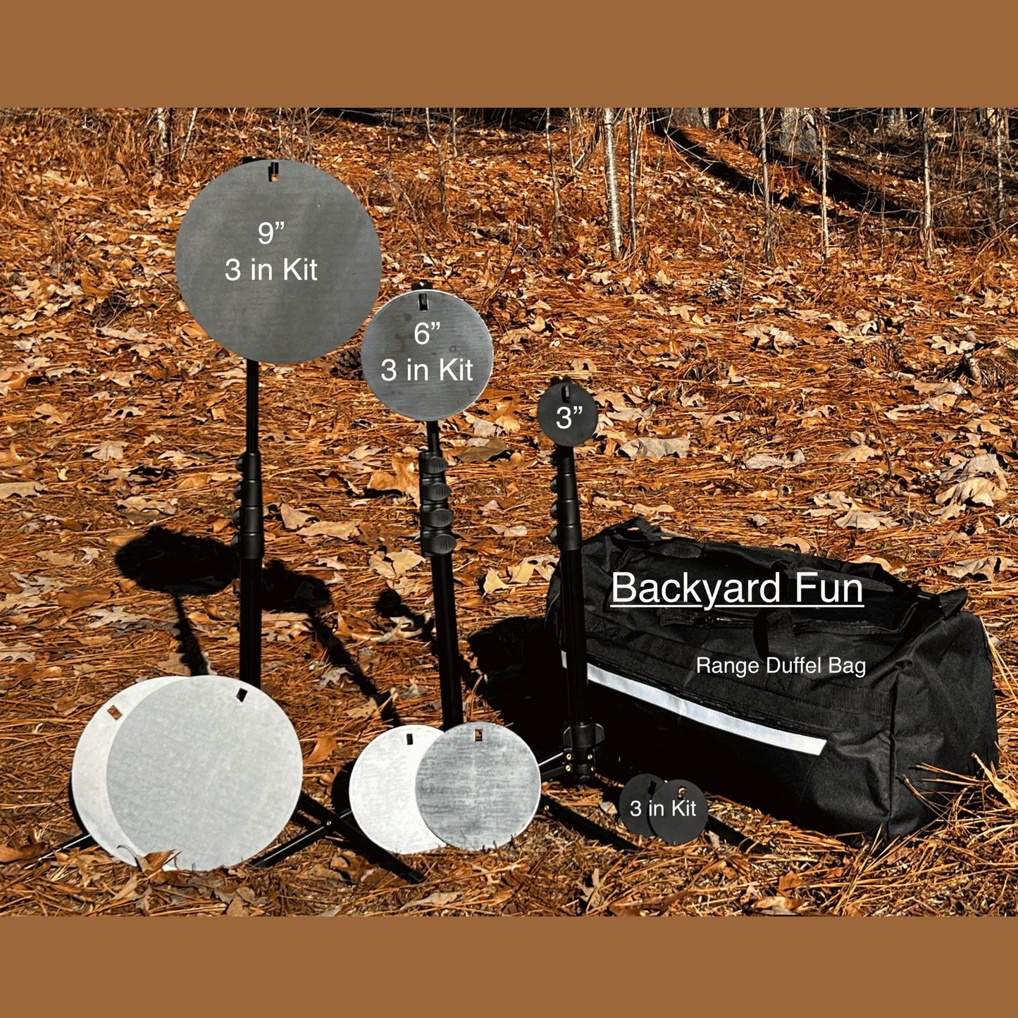 airsoft target kit 9 targets of 14-gauge steel